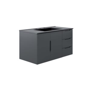 Vitality 36" Bathroom Vanity in Gray Black by Modway