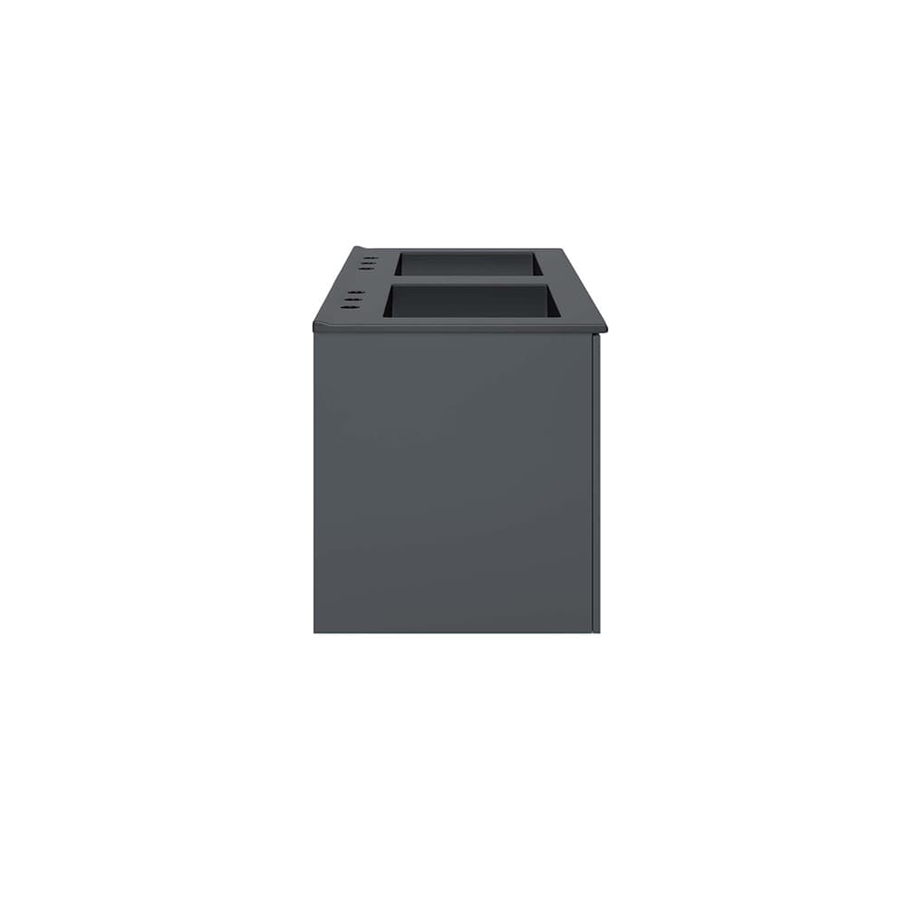 Vitality 48" Double Sink Bathroom Vanity in Gray Black by Modway - Image 3