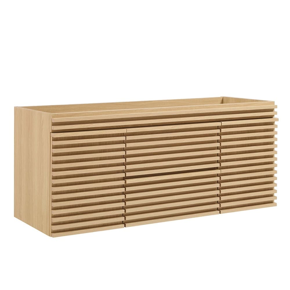 Render 48" Single Sink Compatible (Not Included) Bathroom Vanity Cabinet in Oak by Modway