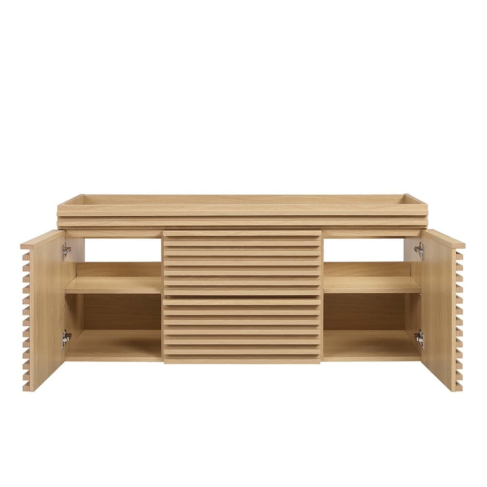 Render 48" Single Sink Compatible (Not Included) Bathroom Vanity Cabinet in Oak by Modway - Image 5