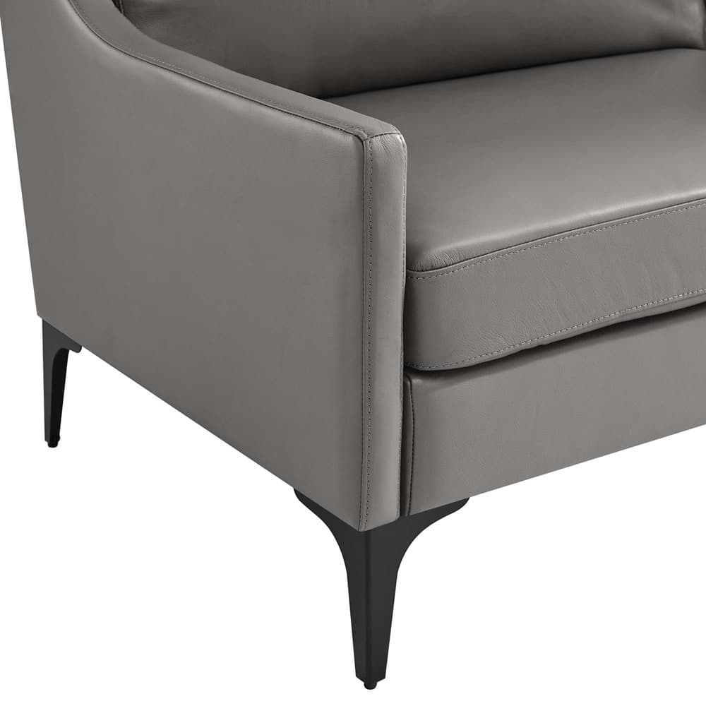 Corland Leather Sofa in Gray by Modway - Image 6