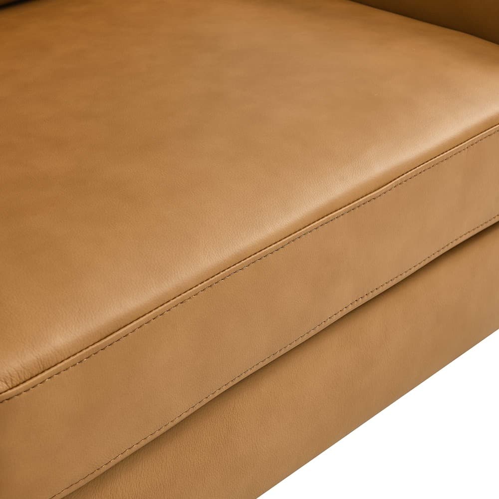 Corland Leather Loveseat in Tan by Modway - Image 6