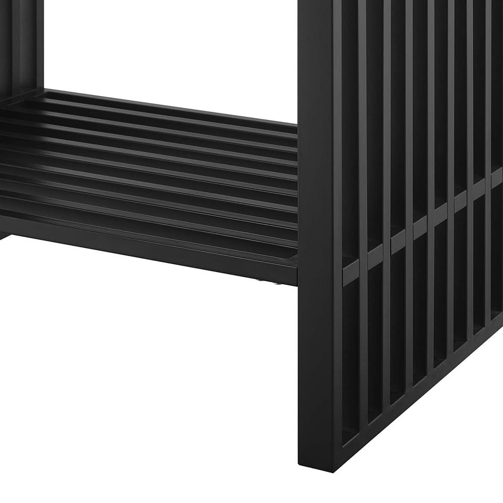 Gridiron 30" Bathroom Vanity in White Black by Modway - Image 7