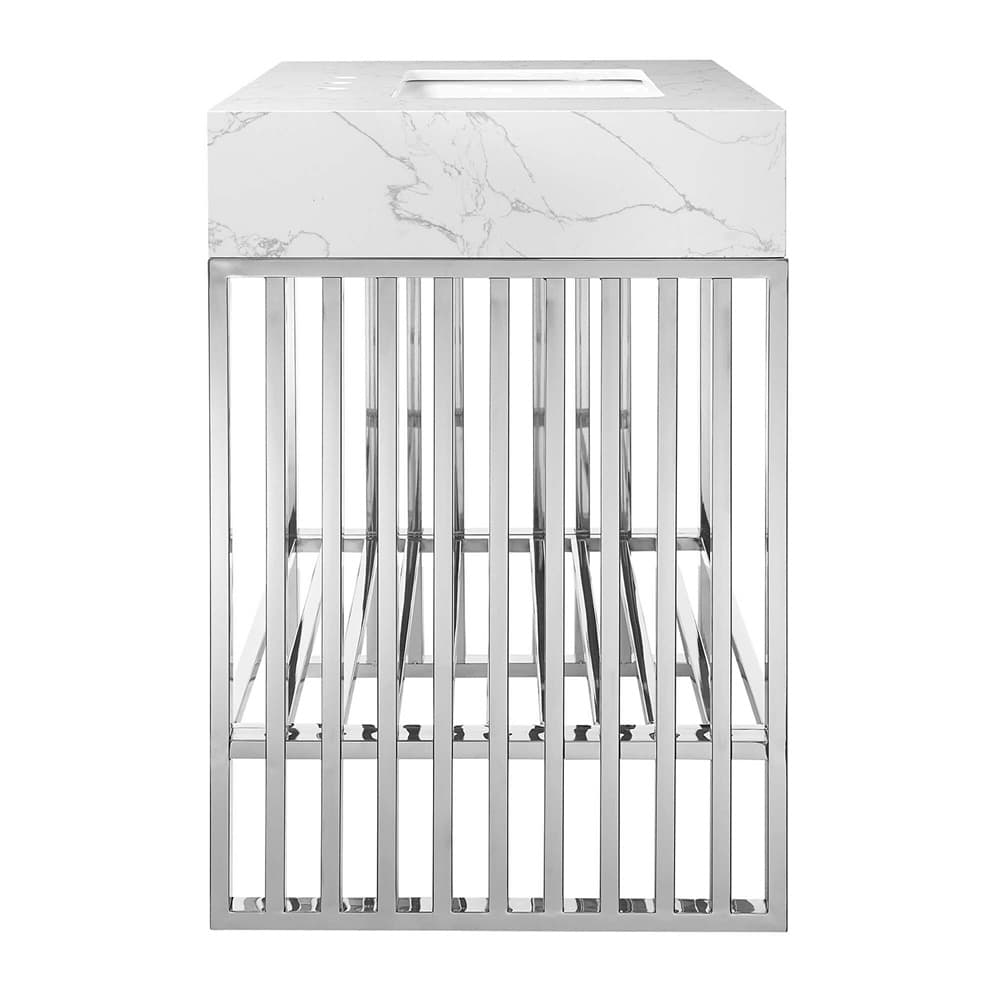 Gridiron 36" Bathroom Vanity in White Silver by Modway - Image 3