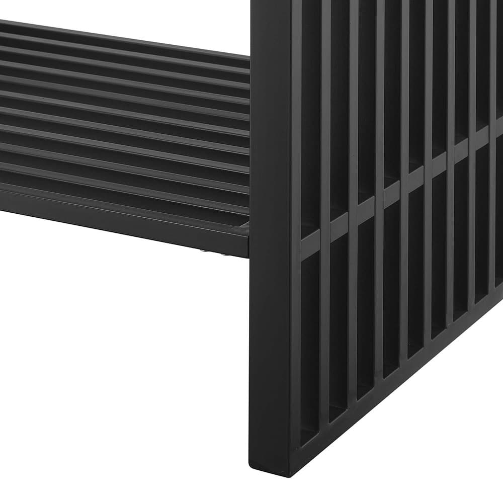 Gridiron 36" Bathroom Vanity in White Black by Modway - Image 7