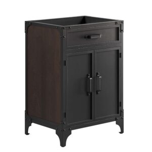 Steamforge 24" Bathroom Vanity Cabinet (Sink Basin Not Included) in Black Walnut by Modway