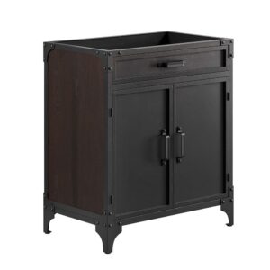 Steamforge 30" Bathroom Vanity Cabinet (Sink Basin Not Included) in Black Walnut by Modway