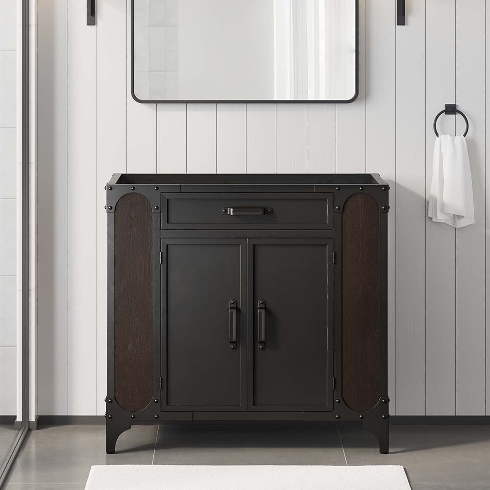 Steamforge 36" Bathroom Vanity Cabinet (Sink Basin Not Included) in Black Walnut by Modway - Image 9