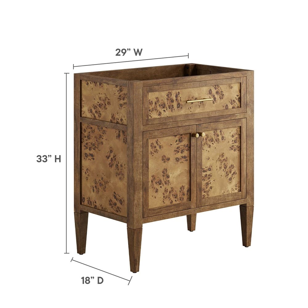 Elysian 30" Bathroom Vanity Cabinet (Sink Basin Not Included) in Brown by Modway - Image 4