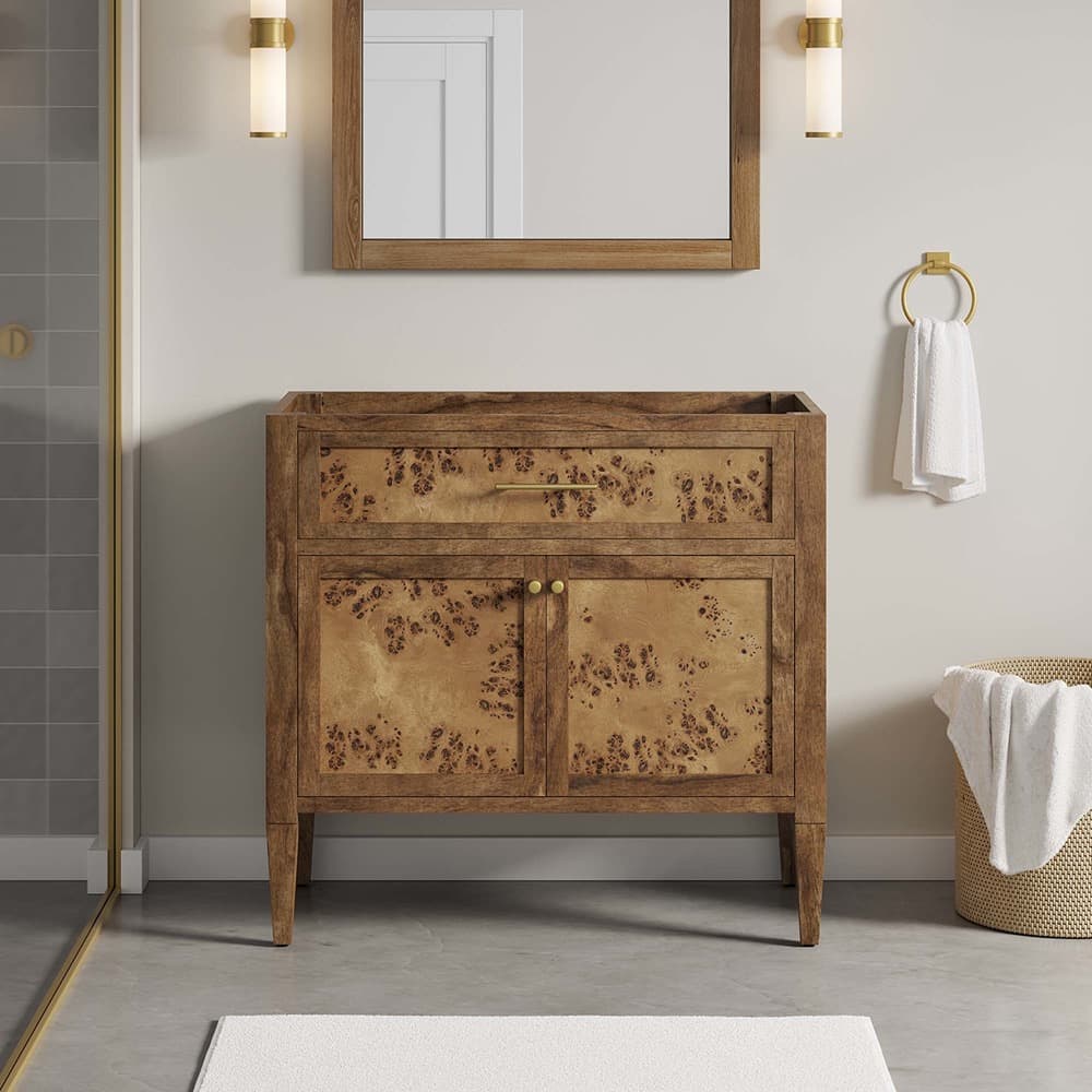 Elysian 36" Wood Bathroom Vanity Cabinet (Sink Basin Not Included) in Brown by Modway - Image 10