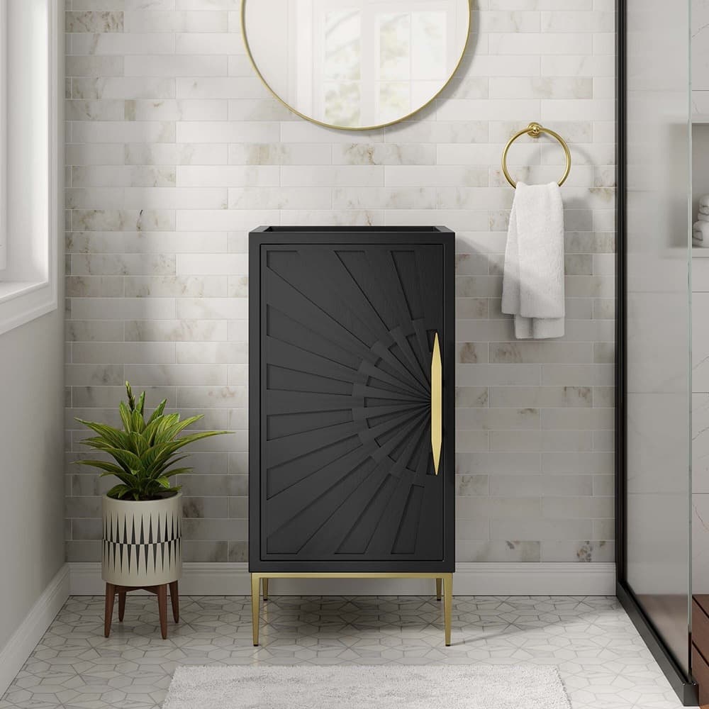 Awaken 18" Bathroom Vanity Cabinet in Black by Modway - Image 9
