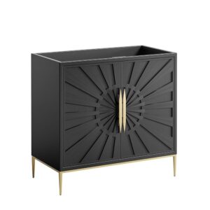 Awaken 36" Bathroom Vanity Cabinet in Black by Modway