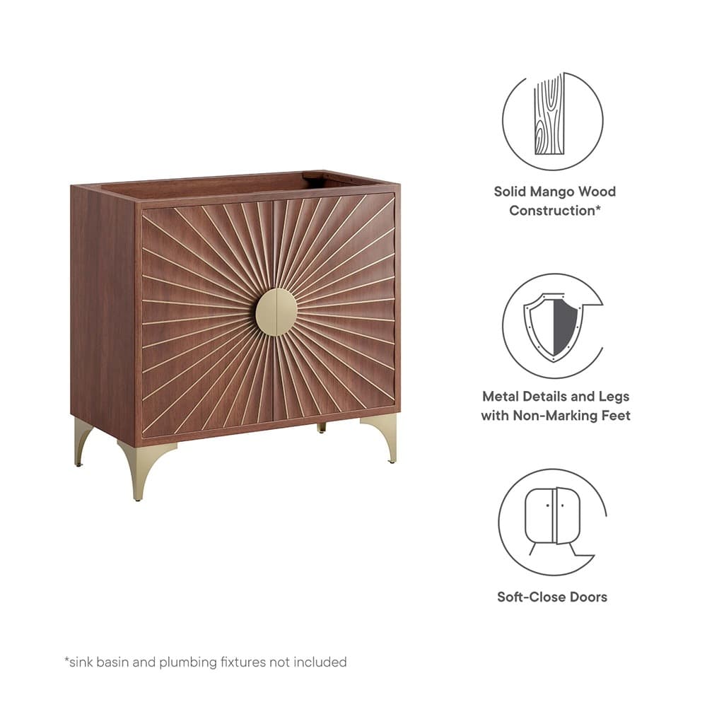 Daylight 36" Bathroom Vanity Cabinet in Walnut by Modway - Image 2
