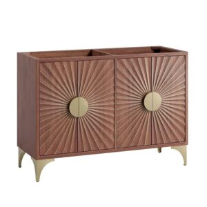 Daylight 48" Double Sink Compatible (Not Included) Bathroom Vanity Cabinet in Walnut by Modway