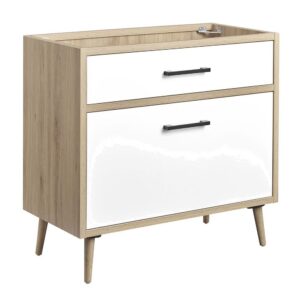 Maverick 36" Bathroom Vanity Cabinet Sink Basin Not Included in Oak White by Modway