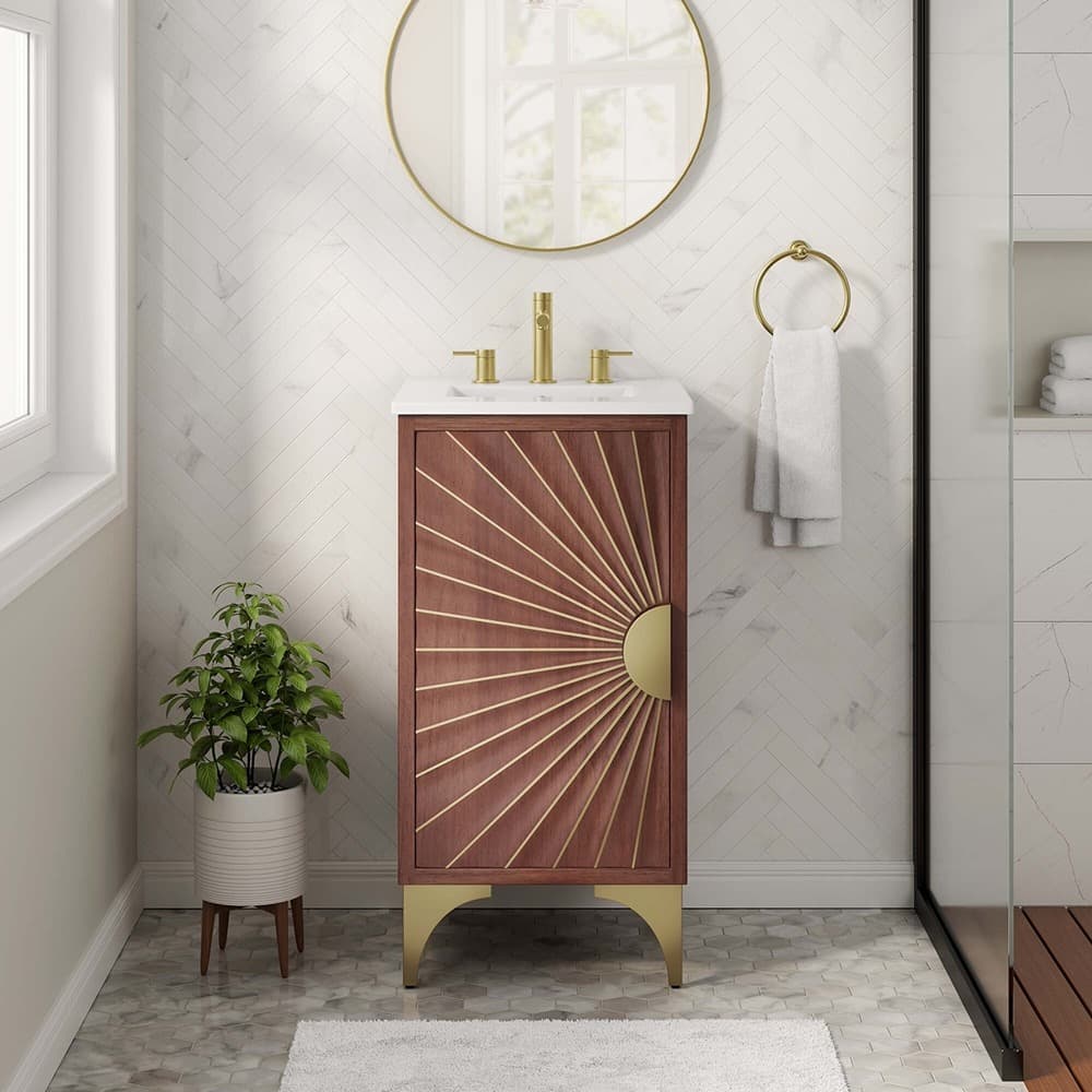 Daylight 18" Bathroom Vanity in White Walnut by Modway - Image 10