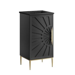 Awaken 18" Bathroom Vanity in Black Black by Modway