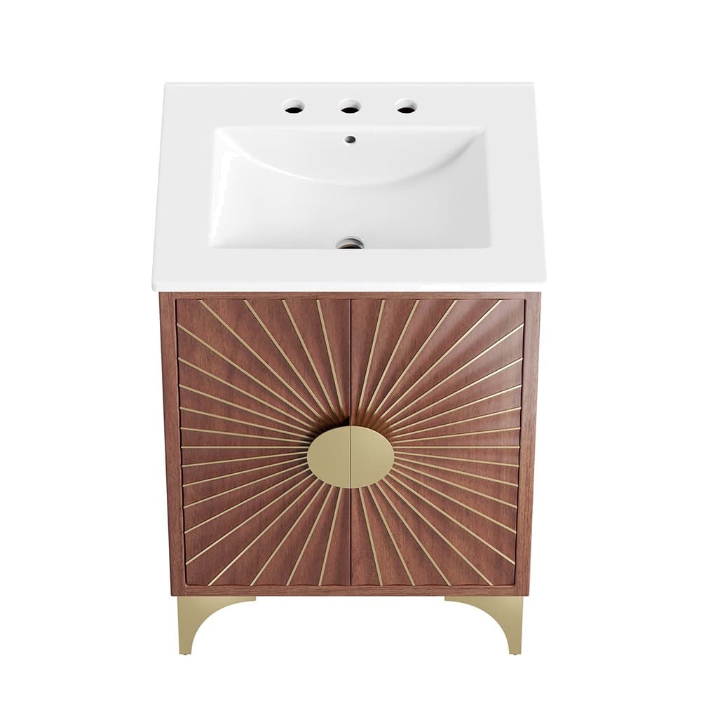 Daylight 24" Bathroom Vanity in White Walnut by Modway - Image 5