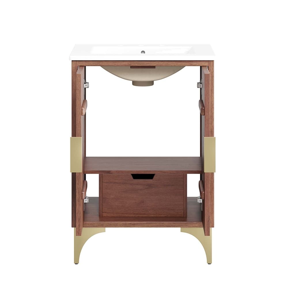 Daylight 24" Bathroom Vanity in White Walnut by Modway - Image 7