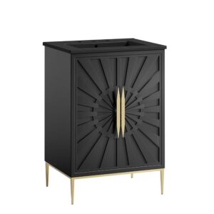 Awaken 24" Bathroom Vanity in Black Black by Modway