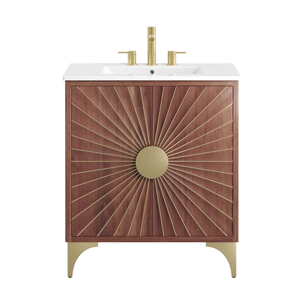 Daylight 30" Bathroom Vanity in White Walnut by Modway - Image 9