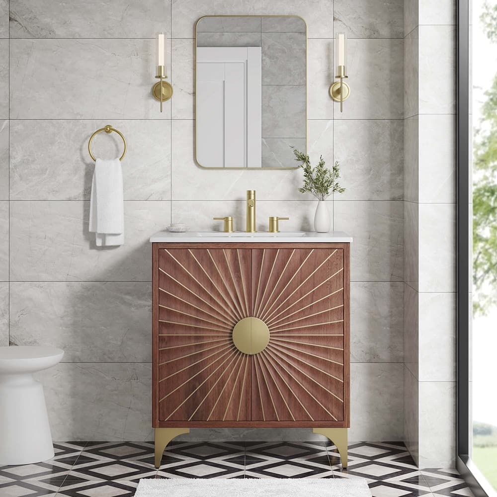 Daylight 30" Bathroom Vanity in White Walnut by Modway - Image 11