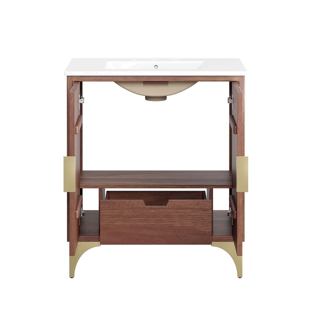 Daylight 30" Bathroom Vanity in White Walnut by Modway - Image 7