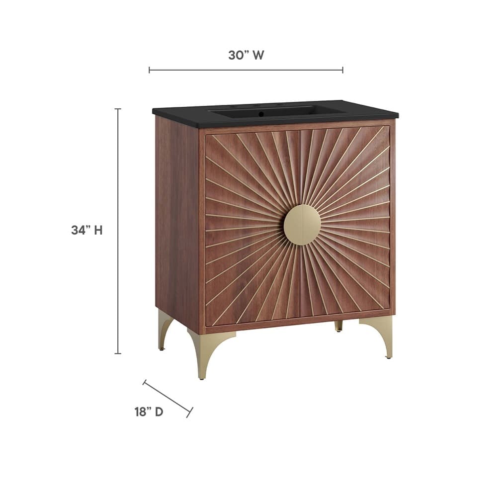 Daylight 30" Bathroom Vanity in Black Walnut by Modway - Image 3