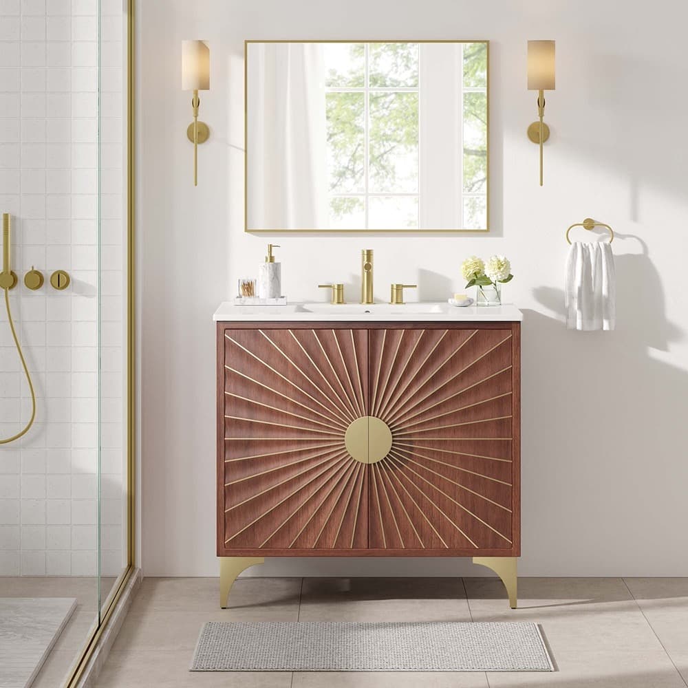 Daylight 36" Bathroom Vanity in White Walnut by Modway - Image 11