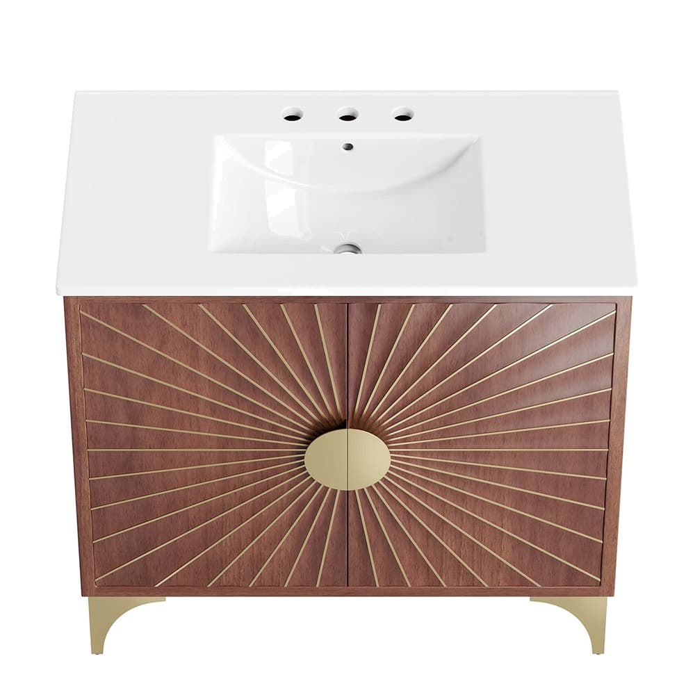 Daylight 36" Bathroom Vanity in White Walnut by Modway - Image 5