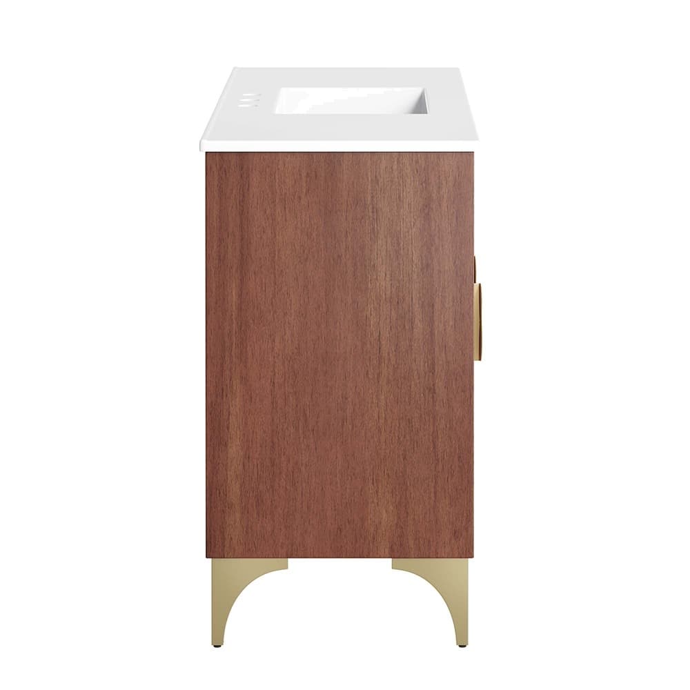 Daylight 48" Bathroom Vanity in White Walnut by Modway - Image 4
