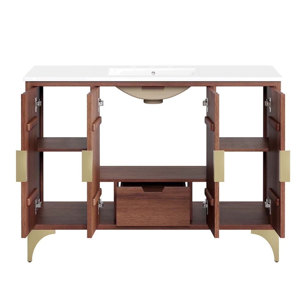 Daylight 48" Bathroom Vanity in White Walnut by Modway - Image 7