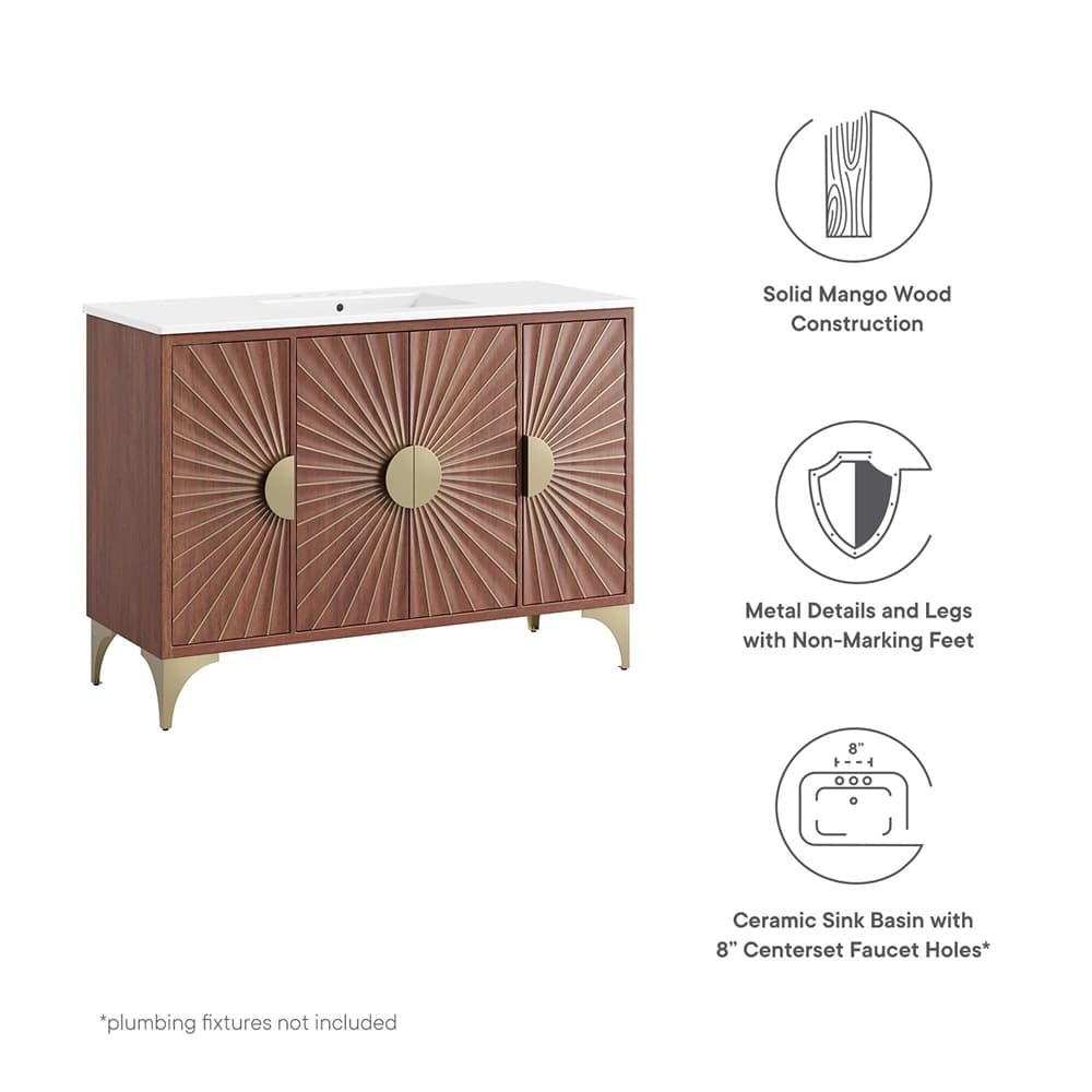 Daylight 48" Bathroom Vanity in White Walnut by Modway - Image 3