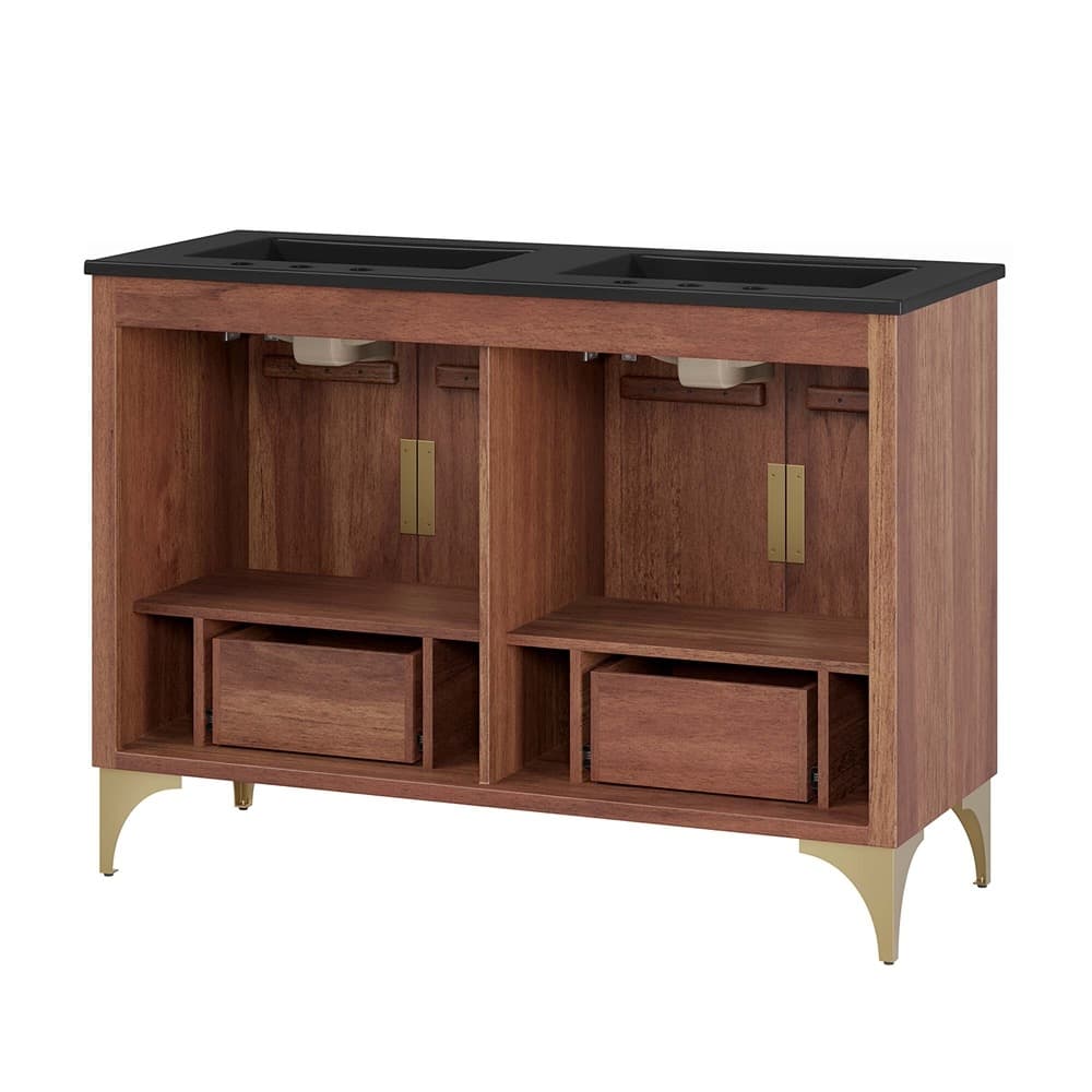 Daylight 48" Double Sink Bathroom Vanity in Black Walnut by Modway - Image 6