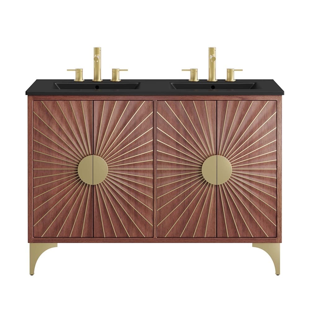 Daylight 48" Double Sink Bathroom Vanity in Black Walnut by Modway - Image 10