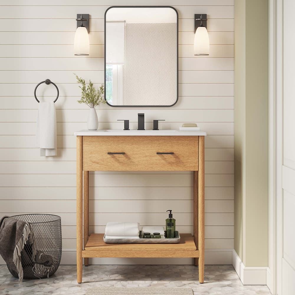 Zaire 30" Bathroom Vanity Cabinet (Sink Basin Not Included) in Natural by Modway - Image 10