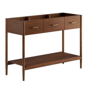 Zaire 48" Single Sink Compatible Bathroom Vanity Cabinet (Sink Basin Not Included) in Walnut by Modway