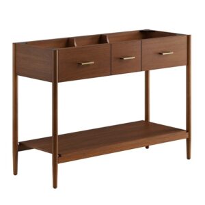 Zaire 48" Double Sink Compatible Bathroom Vanity Cabinet (Sink Basin Not Included) in Walnut by Modway
