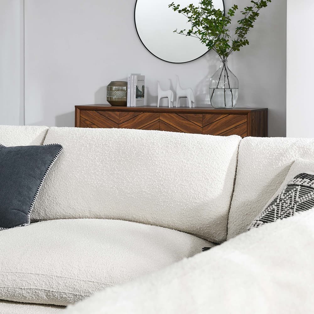 Commix 5-Piece Down Filled Overstuffed Boucle Fabric Sectional Sofa in Ivory by Modway - Image 5