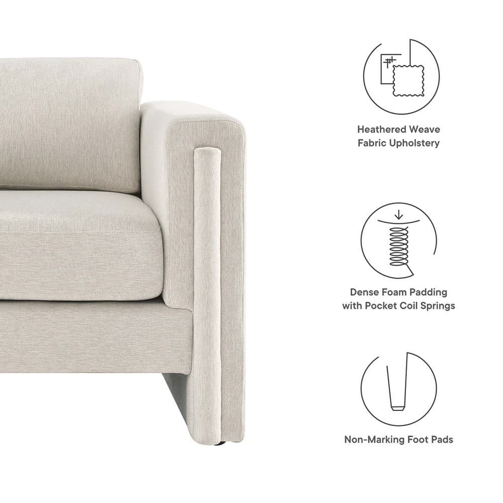 Visible Fabric Armchair in Ivory by Modway - Image 2
