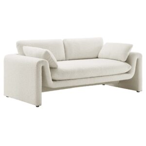 Waverly Boucle Fabric Sofa in Ivory by Modway