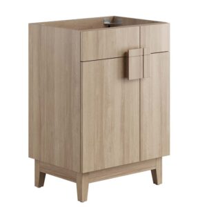 Miles 24" Bathroom Vanity Cabinet (Sink Basin Not Included) in Oak by Modway