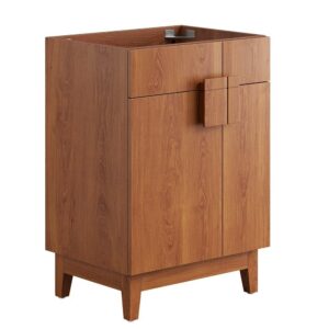 Miles 24" Bathroom Vanity Cabinet (Sink Basin Not Included) in Walnut by Modway
