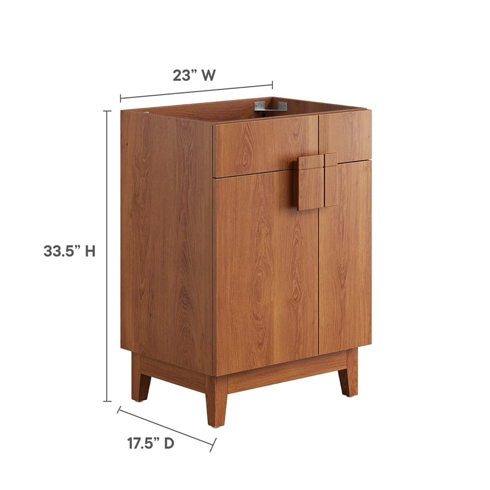 Miles 24" Bathroom Vanity Cabinet (Sink Basin Not Included) in Walnut by Modway - Image 3