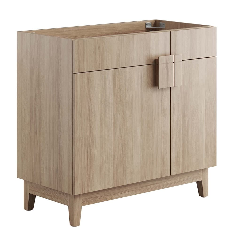 Miles 36" Bathroom Vanity Cabinet (Sink Basin Not Included) in Oak by Modway