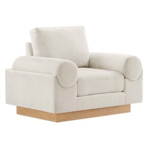 Oasis Upholstered Fabric Armchair in Ivory by Modway