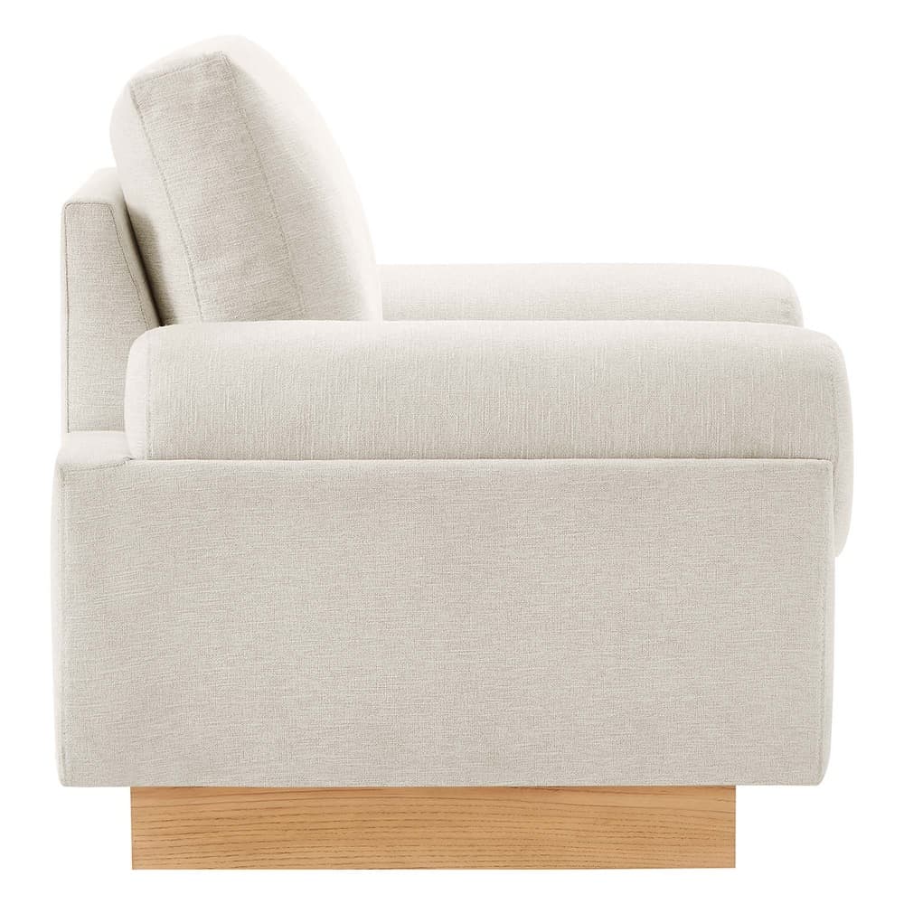 Oasis Upholstered Fabric Armchair in Ivory by Modway - Image 4