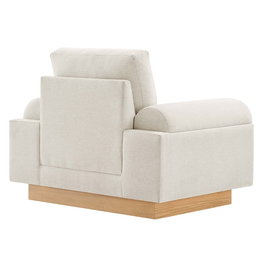 Oasis Upholstered Fabric Armchair in Ivory by Modway - Image 5