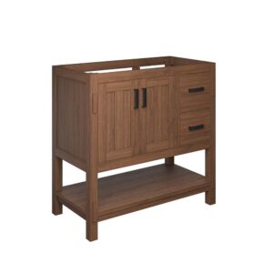 Ashlyn 36" Wood Bathroom Vanity Cabinet (Sink Basin Not Included) in Walnut by Modway