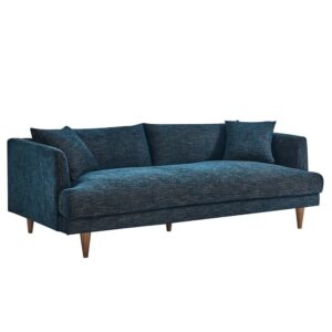 Zoya Down Filled Overstuffed Sofa in Navy Fabric by Modway